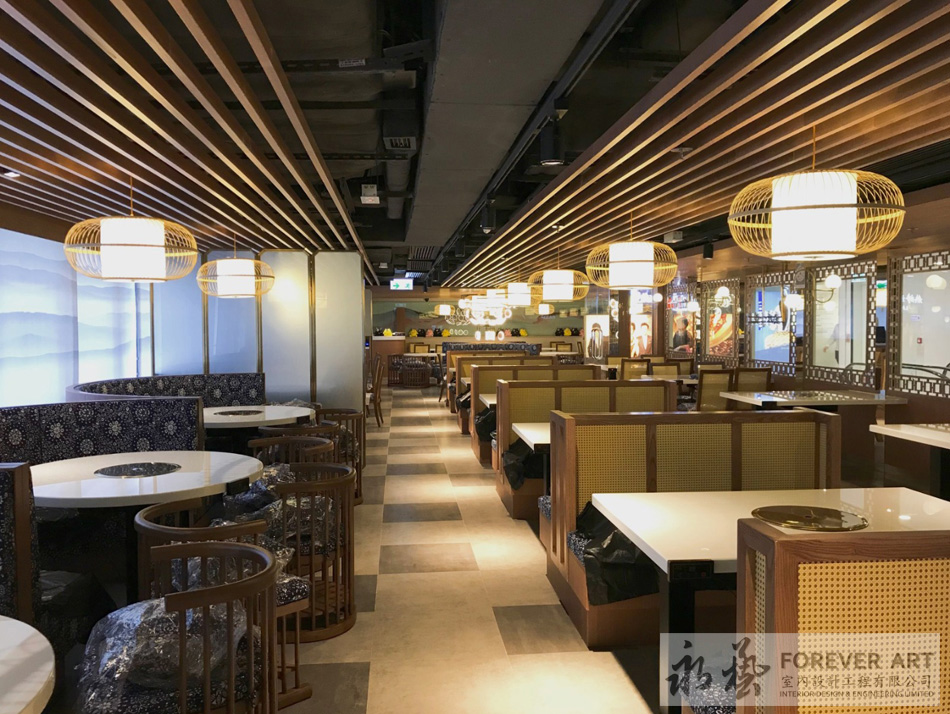 火鍋店-餐廳裝修設計工程-現代餐廳設計-香港餐廳裝修設計費用報價-Restaurant-decoration-Interior-design-餐廳食肆翻新工程