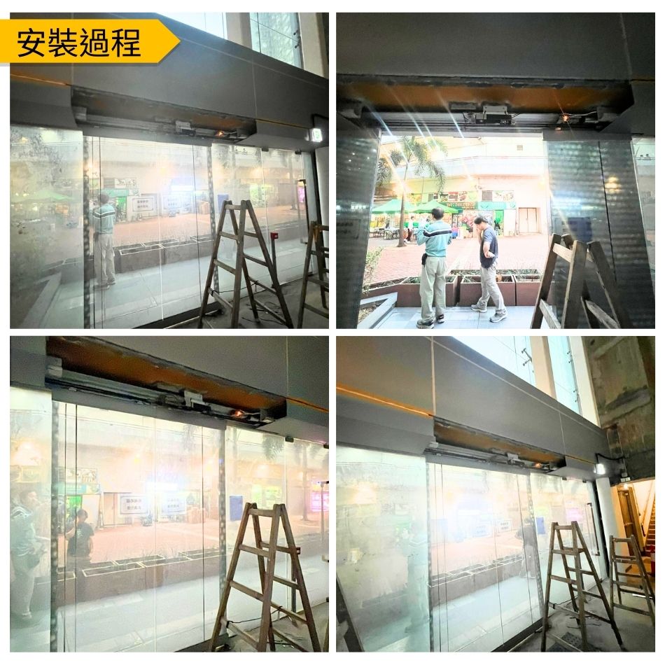 餐廳商場玻璃門自動開關系統工程-屯門豐連商場自動門2