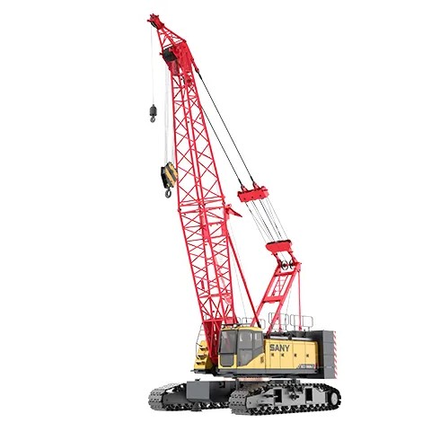 100噸固定臂履帶吊機租賃買賣-SANY三一重工吊機-SCC1000A-7-建築工程中型豬籠臂起重機出租-2